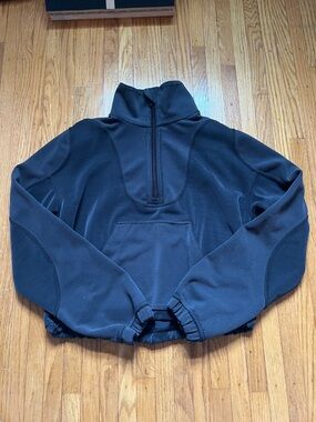 lululemon dark grey quarter zip jacket